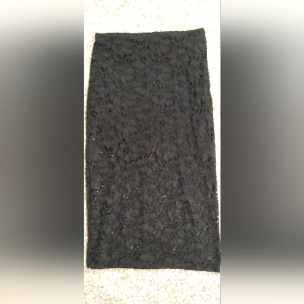 Black lace skirt
